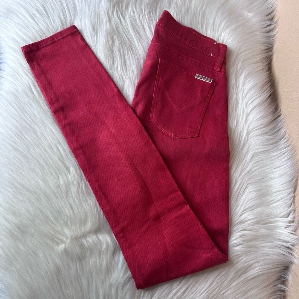 Hudson Red Krista Super Skinny Jeans Size 26